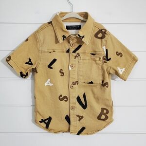 Valabasas Play Kids Khaki V Camo Short-sleeve‎ Cotton Shirt.